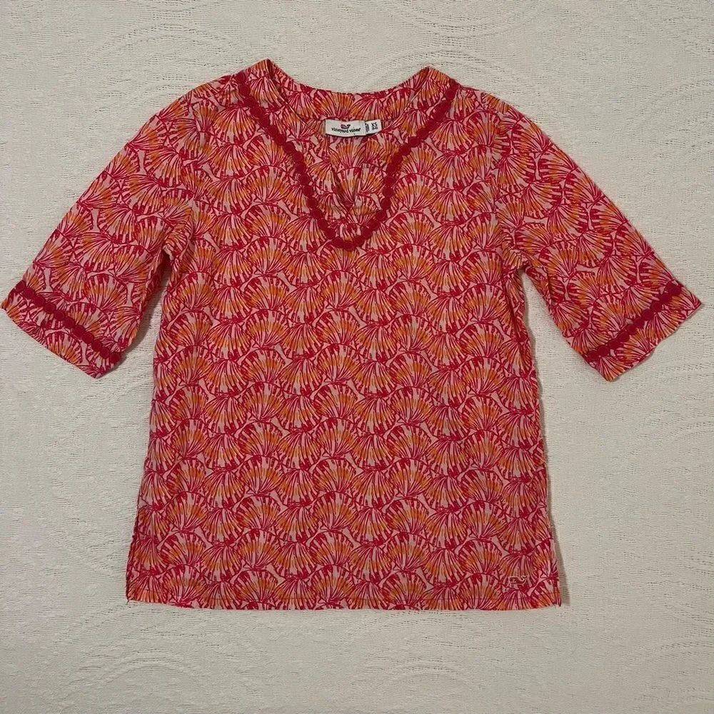 Vineyard Vines Girls Youth Shell Tunic Shirt XS 5/6
